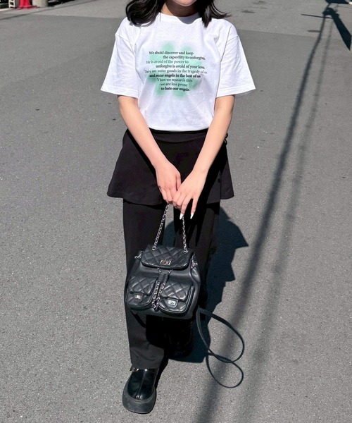 fiere(フィエール)の「リボンレタリング半袖Tシャツ(Tシャツ/カットソー・レディース・ホワイト/A/B/D/E/C・L/M/S/XL/X-SMALL/SMALL/MEDIUM/LARGE)」の20枚目の写真