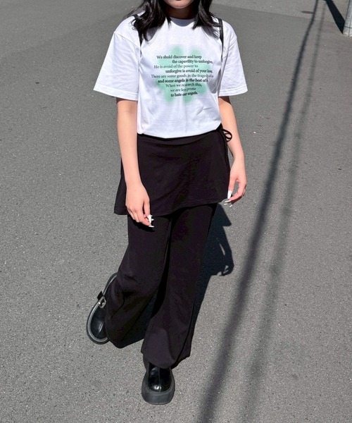 fiere(フィエール)の「リボンレタリング半袖Tシャツ(Tシャツ/カットソー・レディース・ホワイト/A/B/D/E/C・L/M/S/XL/X-SMALL/SMALL/MEDIUM/LARGE)」の22枚目の写真