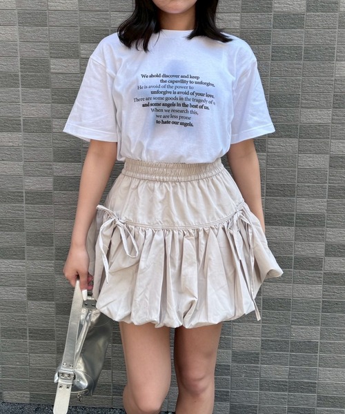 fiere(フィエール)の「リボンレタリング半袖Tシャツ(Tシャツ/カットソー・レディース・ホワイト/A/B/D/E/C・L/M/S/XL/X-SMALL/SMALL/MEDIUM/LARGE)」の16枚目の写真