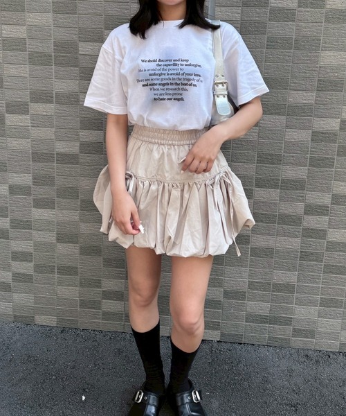 fiere(フィエール)の「リボンレタリング半袖Tシャツ(Tシャツ/カットソー・レディース・ホワイト/A/B/D/E/C・L/M/S/XL/X-SMALL/SMALL/MEDIUM/LARGE)」の14枚目の写真
