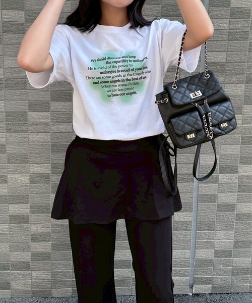 fiere(フィエール)の「リボンレタリング半袖Tシャツ(Tシャツ/カットソー・レディース・ホワイト/A/B/D/E/C・L/M/S/XL/X-SMALL/SMALL/MEDIUM/LARGE)」の18枚目の写真