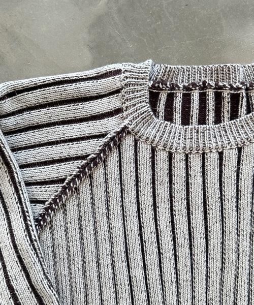 SHAGGIE(シャギー)の「プレーティングクルーネックニット(ニット/セーター・レディース・ブラウン/ネイビー/ライトグレー・FREE)」の14枚目の写真