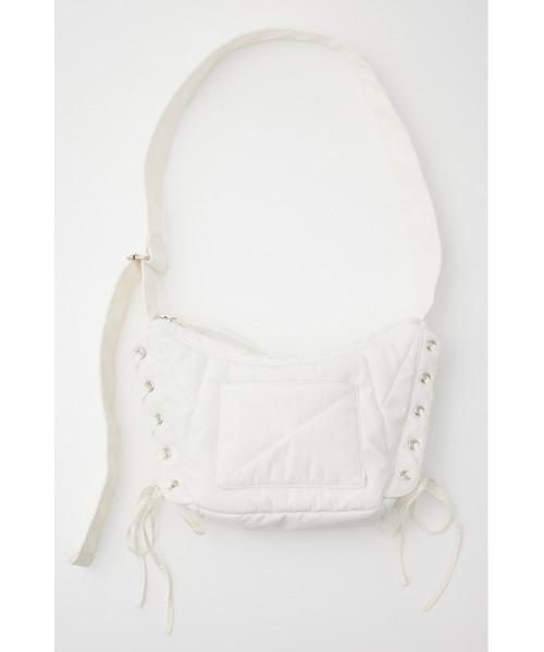 SLY(スライ)の「PADDING LACE UP BAG パディング レース アップ バッグ(ショルダーバッグ・レディース・オフホワイト/ブラック・FREE)」の1枚目の写真