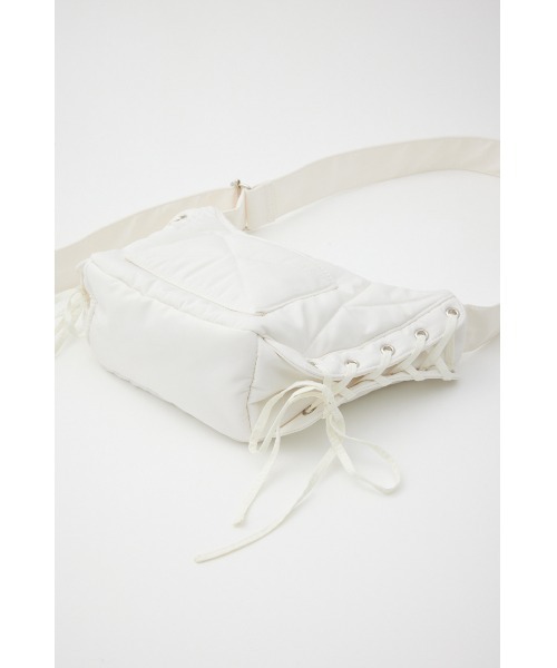SLY(スライ)の「PADDING LACE UP BAG パディング レース アップ バッグ(ショルダーバッグ・レディース・オフホワイト/ブラック・FREE)」の4枚目の写真