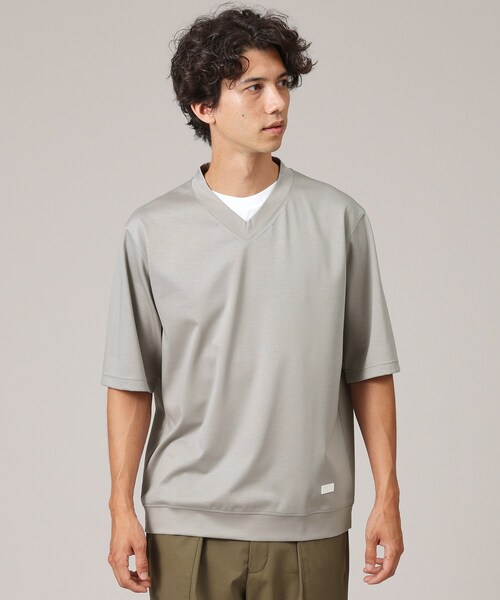 【セール】Vネック フェイクレイヤード カットソー(Tシャツ/カットソー)|TAKEO KIKUCHI(タケオキクチ)