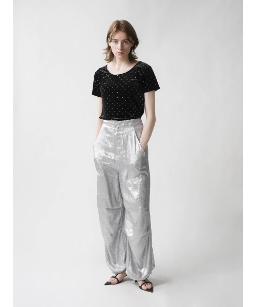 :ETHROF（イーサオブ）の「RHINESTONE VELOR TOPS（Tシャツ/カットソー・レディース・ブラック/ピンク/グレー・MEDIUM）」の18枚目の写真