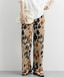 nissen | フラワー柄クリスタルプリーツパンツ(その他パンツ)