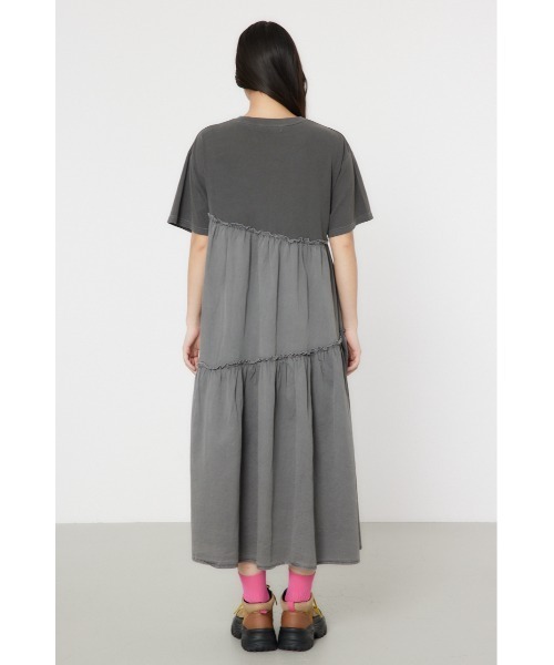 RODEO CROWNS WIDE BOWL（ロデオクラウンズワイドボウル）の「ピグメントギャザードッキングワンピース（ワンピース・レディース・オフホワイト/ブラック/ピンク/グリーン・FREE）」の10枚目の写真