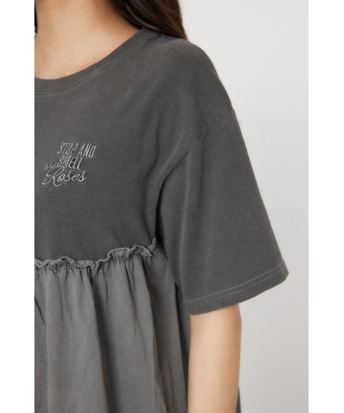 RODEO CROWNS WIDE BOWL（ロデオクラウンズワイドボウル）の「ピグメントギャザードッキングワンピース（ワンピース・レディース・オフホワイト/ブラック/ピンク/グリーン・FREE）」の8枚目の写真