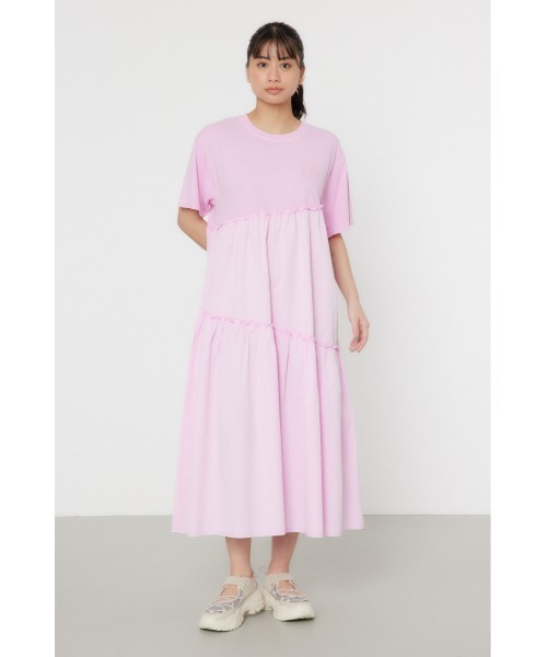 RODEO CROWNS WIDE BOWL（ロデオクラウンズワイドボウル）の「ピグメントギャザードッキングワンピース（ワンピース・レディース・オフホワイト/ブラック/ピンク/グリーン・FREE）」の20枚目の写真