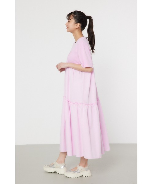 RODEO CROWNS WIDE BOWL（ロデオクラウンズワイドボウル）の「ピグメントギャザードッキングワンピース（ワンピース・レディース・オフホワイト/ブラック/ピンク/グリーン・FREE）」の19枚目の写真