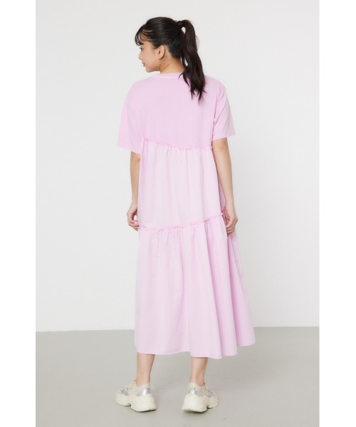 RODEO CROWNS WIDE BOWL（ロデオクラウンズワイドボウル）の「ピグメントギャザードッキングワンピース（ワンピース・レディース・オフホワイト/ブラック/ピンク/グリーン・FREE）」の18枚目の写真