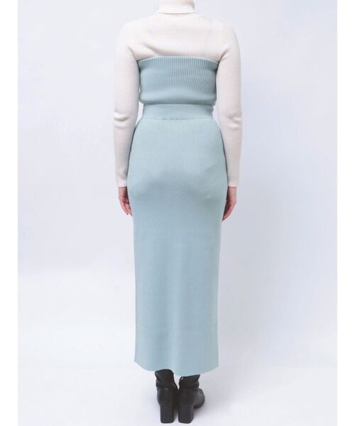 LAGUNAMOON（ラグナムーン）の「フロントボタンベアニットワンピース（ワンピース・レディース・アイボリー/ブラック/ライトブルー・SMALL/MEDIUM）」の9枚目の写真