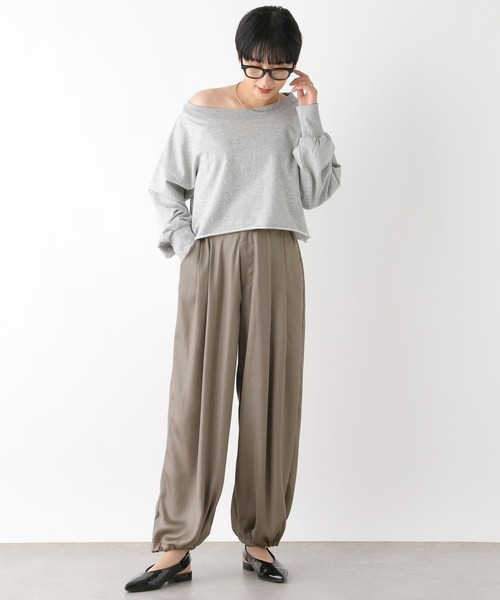 LEPSIM(レプシィム)の「2タック光沢パンツ 125331(その他パンツ・レディース・ブラウン/ブラック/チャコールグレー・FREE)」の18枚目の写真