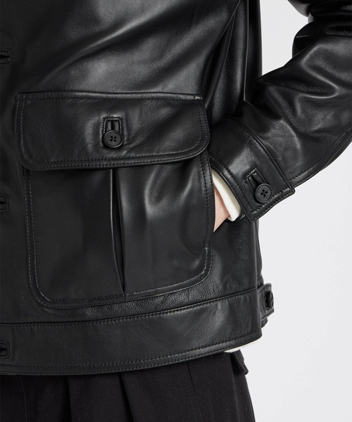 ポールスミス羊皮ジャケットブラックXL 綺麗 XL ポールスミス 羊革 レザー テーラード ジャケット 羽織