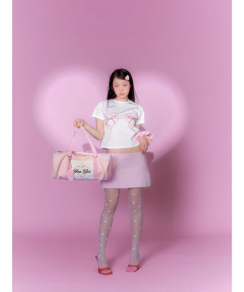 RUNWAY channel(ランウェイチャネル)の「【YEGG】Bikini T-shirt(Tシャツ/カットソー・レディース・ホワイト/ピンク・FREE)」の7枚目の写真
