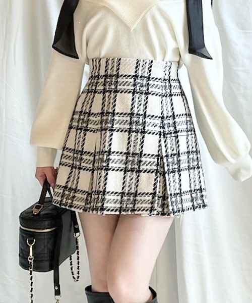 NOMAE（ノーマエ）の「チェックタックミニスカート（スカート）」 - WEAR