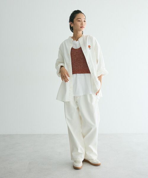 CRAFT STANDARD BOUTIQUE(クラフトスタンダードブティック)の「ワッフル編み短丈ニットベスト(ベスト・レディース・ボルドー/アイボリー/ブラック/カーキ・FREE)」の15枚目の写真