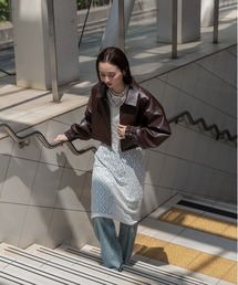 ad thie（アドティエ）の「ショート ライダースジャケット（ライダースジャケット）」