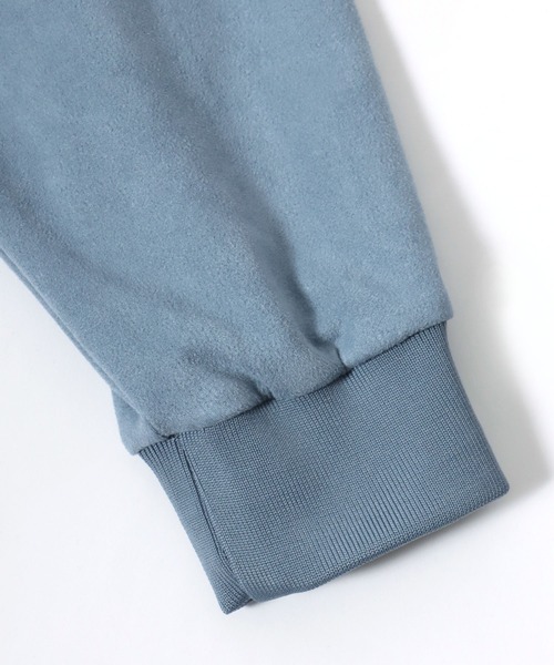 【セール】(What it isNt） ART BY MARK GONZALES/(ワットイットイズント) アートバイマークゴンザレス オーバーサイズ カットスウェード バックプリント ロゴ ワンポイント刺繍 ライン トラックジャケット/ジャージ/レディース メンズ（ブルゾン）｜（What it isNt）ART BY MARKGONZALES（ワットイットイズント）