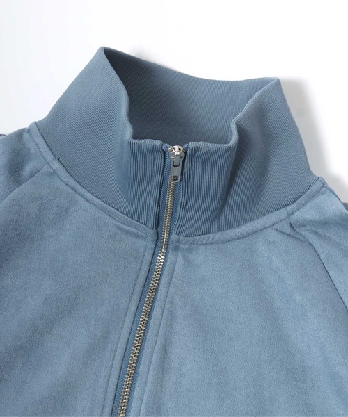 【セール】(What it isNt） ART BY MARK GONZALES/(ワットイットイズント) アートバイマークゴンザレス オーバーサイズ カットスウェード バックプリント ロゴ ワンポイント刺繍 ライン トラックジャケット/ジャージ/レディース メンズ（ブルゾン）｜（What it isNt）ART BY MARKGONZALES（ワットイットイズント）