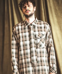 セール】【NO ID.】Zip Chain Long Shirt / ジップ チェーン ロング