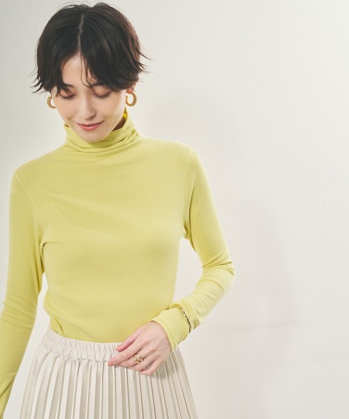 Elura(エルーラ)の「ジンジャーモイストタートル/133670(Tシャツ/カットソー・レディース・グリーン/ライトブルー/チャコールグレー/ホワイト/ブラック/ライトイエロー/ブラック系その他/フューシャピンク・LARGE/SMALL/MEDIUM)」の7枚目の写真