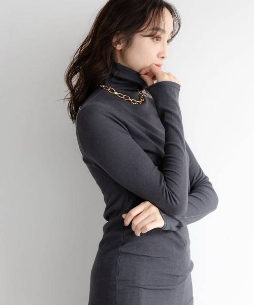 Elura(エルーラ)の「ジンジャーモイストタートル/133670(Tシャツ/カットソー・レディース・グリーン/ライトブルー/チャコールグレー/ホワイト/ブラック/ライトイエロー/ブラック系その他/フューシャピンク・LARGE/SMALL/MEDIUM)」の19枚目の写真