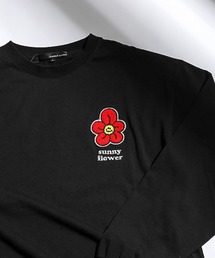 ワンポイントフラワーサガラ刺繍ロンT