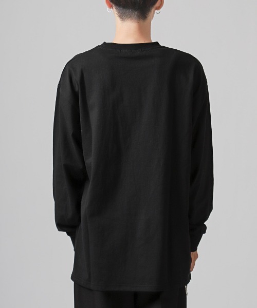 ワンポイントフラワーサガラ刺繍ロンT（Tシャツ/カットソー