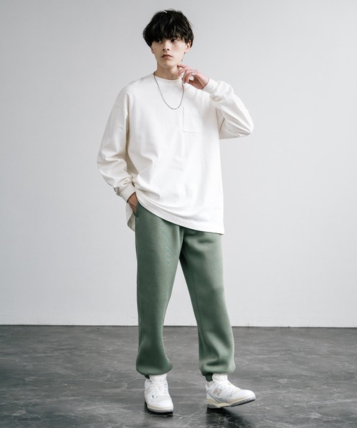 Rocky Monroe（ロッキーモンロー）の「ルーズシルエット ヘビーウェイト裏起毛スウェットパンツ（スウェットパンツ・メンズ・ブラック/ライトブラウン/グリーン/オートミール/チャコール・LL/M/L）」の17枚目の写真