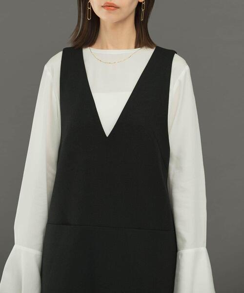 URBAN RESEARCH ROSSO WOMEN(アーバンリサーチ ロッソ)の「『UR TECH』ジャンパーワンピース(ワンピース・レディース・モカ/ベージュ系その他/ブラック・36/38)」の5枚目の写真