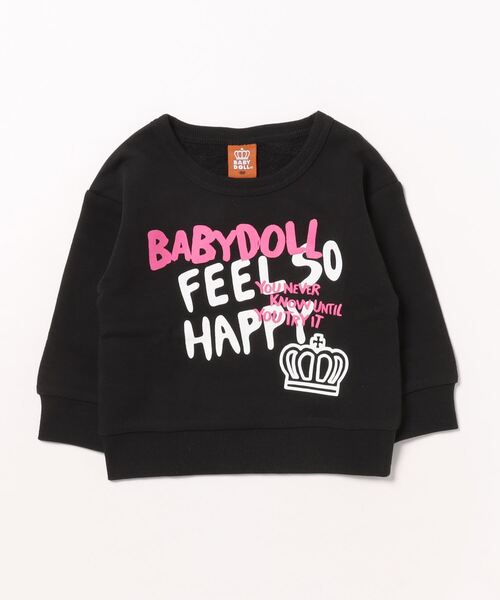 BABYDOLL(ベビードール)の「プリント トレーナー 9041K(スウェット・キッズ・グリーン/ブラック・90cm/100cm/110cm/120cm/130cm/140cm/80cm)」の5枚目の写真
