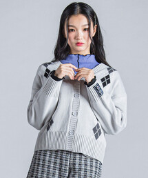 ZIDDY | アーガイルチェック柄カーディガン(130~160cm)(カーディガン/ボレロ)