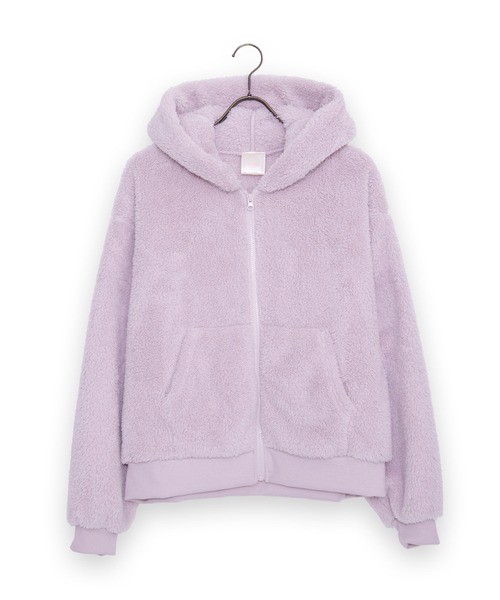 セール】ぷっくり耳付き。ねこ耳ファー起毛セットアップ（パーカー