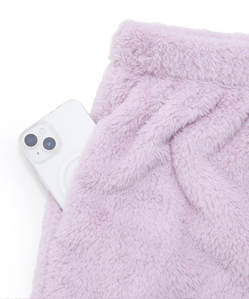 Dita（ディータ）の「ぷっくり耳付き。ねこ耳ファー起毛セットアップ（パーカー＆ロングパンツset）（ルームウェア/パジャマ・レディース・ピンクベージュ/ブラウン系その他/ブラック/アイボリー/サックスブルー系/ホワイト/ラベンダー・FREE）」の13枚目の写真