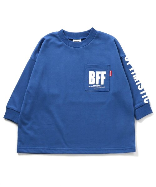 BREEZE(ブリーズ)の「【WEB限定・ジュニア】ビッグロゴ長袖Tシャツ(Tシャツ/カットソー・キッズ・ブラック/オフホワイト/ネイビー/グリーン・100/110/120/130/140/150/160)」の4枚目の写真