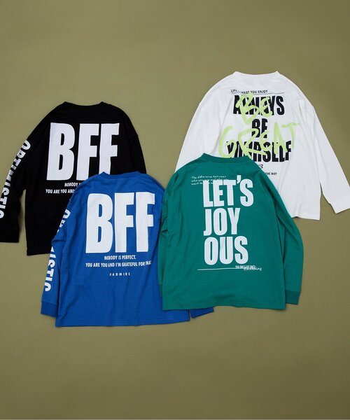 BREEZE(ブリーズ)の「【WEB限定・ジュニア】ビッグロゴ長袖Tシャツ(Tシャツ/カットソー・キッズ・ブラック/オフホワイト/ネイビー/グリーン・100/110/120/130/140/150/160)」の6枚目の写真