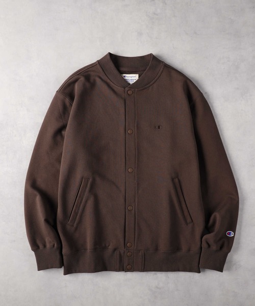 Champion（チャンピオン）の「【Champion】無地スウェットカーディガン（スウェット・メンズ・ブラウン/グレー/ブラック・M/L/XL）」の3枚目の写真