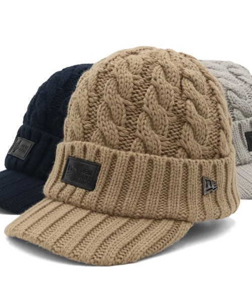 NEW ERA（ニューエラ）の「ニューエラ バイザー付きニット メタルプレート ONSPOTZ別注（ニットキャップ/ビーニー・メンズ・グレー/ブラック/ホワイト/グレー系その他/ネイビー/ベージュ・FREE）」の5枚目の写真