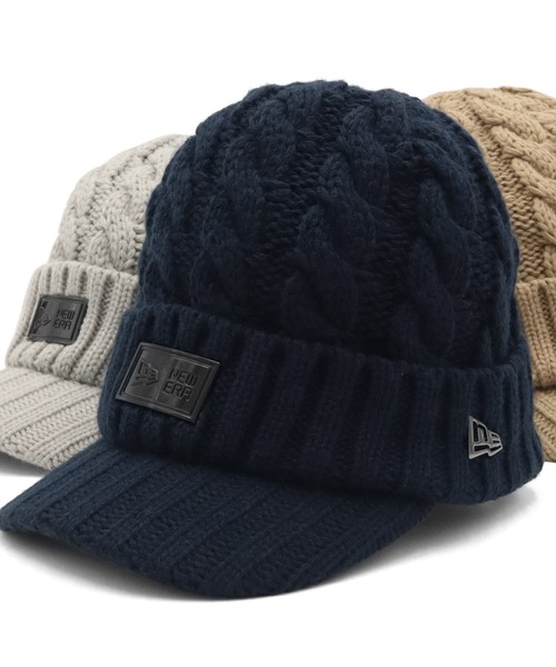 NEW ERA（ニューエラ）の「ニューエラ バイザー付きニット メタルプレート ONSPOTZ別注（ニットキャップ/ビーニー・メンズ・グレー/ブラック/ホワイト/グレー系その他/ネイビー/ベージュ・FREE）」の6枚目の写真