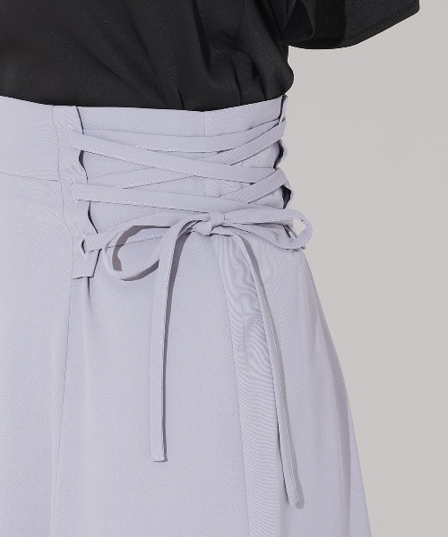 AND COUTURE（アンドクチュール）の「サイドレースアップフレアスカート（スカート・レディース・ブラック/ブラウン/ラベンダー・SMALL/MEDIUM）」の17枚目の写真