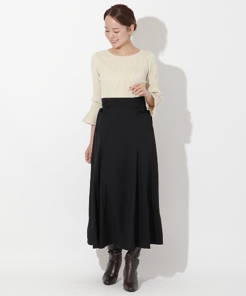 AND COUTURE（アンドクチュール）の「サイドレースアップフレアスカート（スカート・レディース・ブラック/ブラウン/ラベンダー・SMALL/MEDIUM）」の19枚目の写真