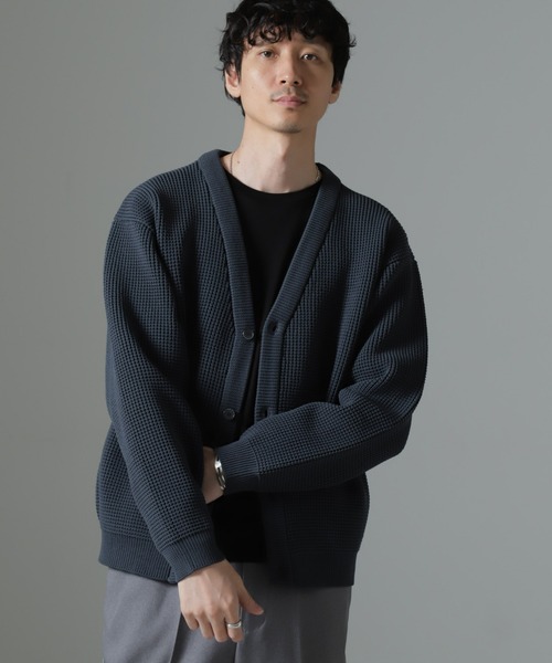 NANO universe（ナノユニバース）の「スポンディッシュ カーディガン（カーディガン/ボレロ・メンズ・ブルーグレー/オフホワイト/ブラウン・L/M）」の6枚目の写真