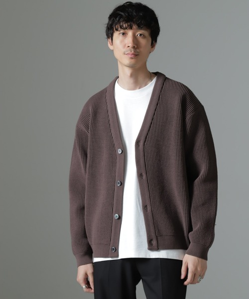 NANO universe（ナノユニバース）の「スポンディッシュ カーディガン（カーディガン/ボレロ・メンズ・ブルーグレー/オフホワイト/ブラウン・L/M）」の11枚目の写真