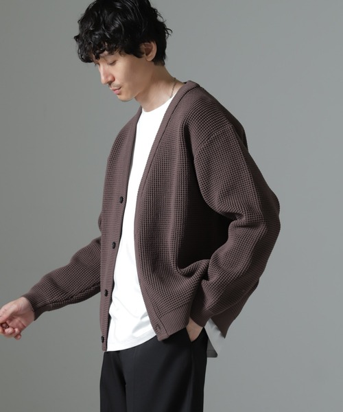 NANO universe（ナノユニバース）の「スポンディッシュ カーディガン（カーディガン/ボレロ・メンズ・ブルーグレー/オフホワイト/ブラウン・L/M）」の12枚目の写真