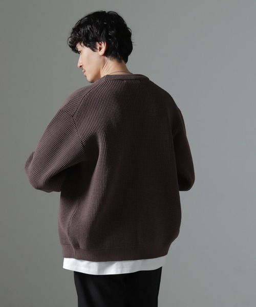 NANO universe（ナノユニバース）の「スポンディッシュ カーディガン（カーディガン/ボレロ・メンズ・ブルーグレー/オフホワイト/ブラウン・L/M）」の13枚目の写真