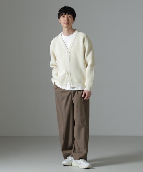 NANO universe（ナノユニバース）の「スポンディッシュ カーディガン（カーディガン/ボレロ・メンズ・ブルーグレー/オフホワイト/ブラウン・L/M）」の21枚目の写真