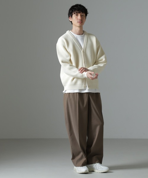 NANO universe（ナノユニバース）の「スポンディッシュ カーディガン（カーディガン/ボレロ・メンズ・ブルーグレー/オフホワイト/ブラウン・L/M）」の22枚目の写真