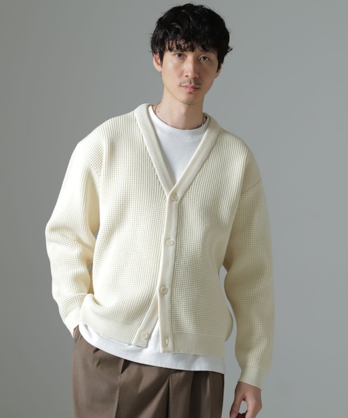 NANO universe（ナノユニバース）の「スポンディッシュ カーディガン（カーディガン/ボレロ・メンズ・ブルーグレー/オフホワイト/ブラウン・L/M）」の18枚目の写真